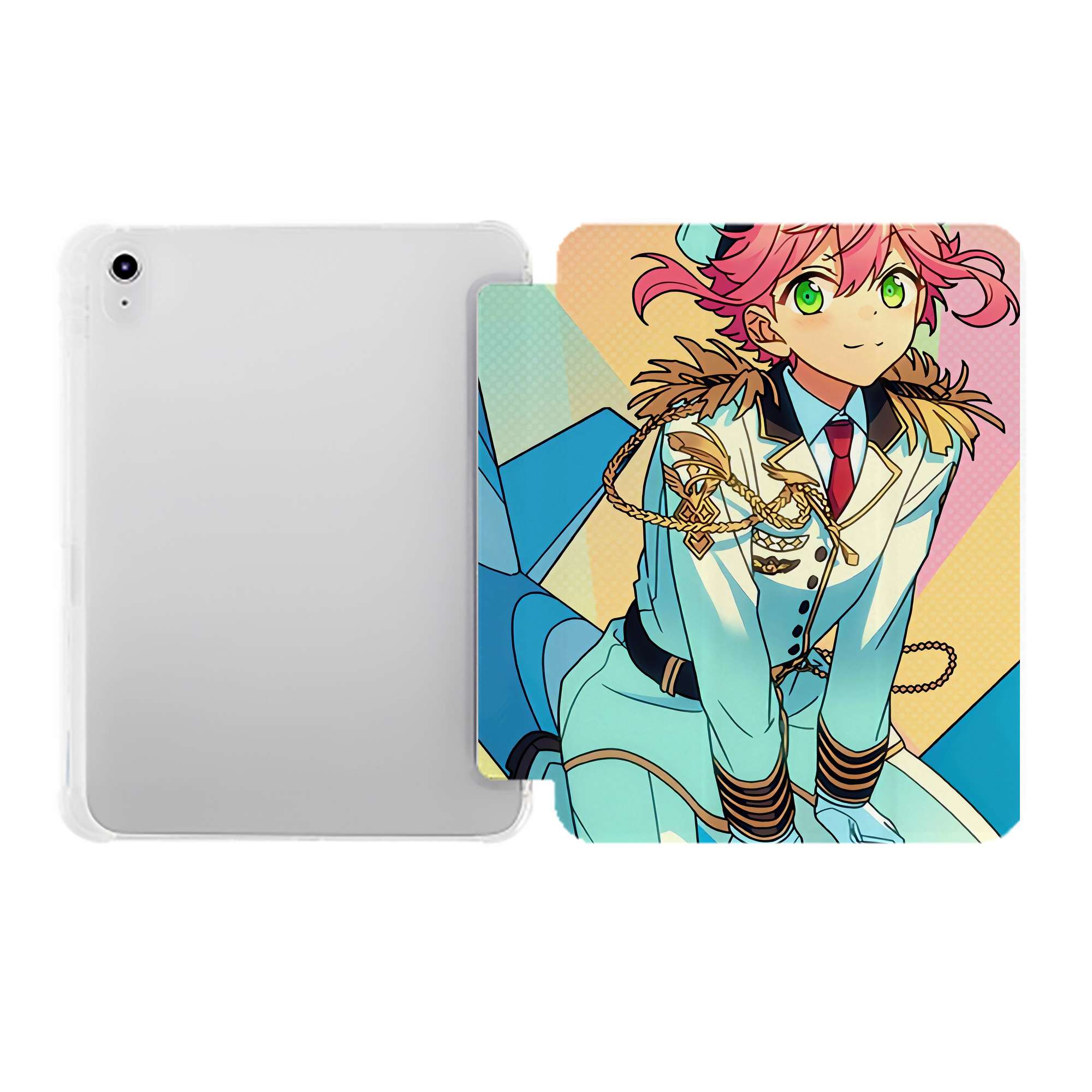 （画像用） あんさんぶるスターズ! Ensemble Stars IPad ケース ペン収納付き 三つ折りスタンド PUレザー×シリコン 対応機種9.5/10.5/10.9インチ